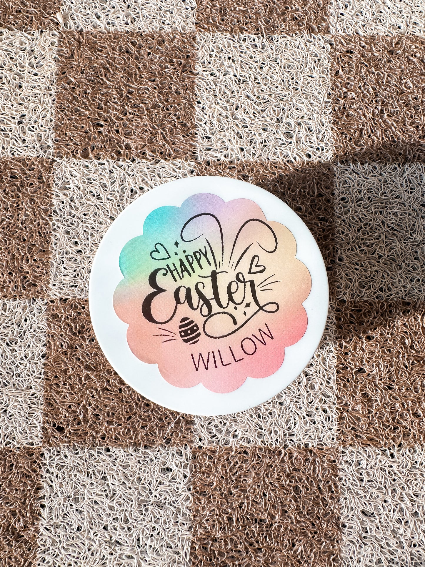 Playdough Tub with Personalised Easter Label