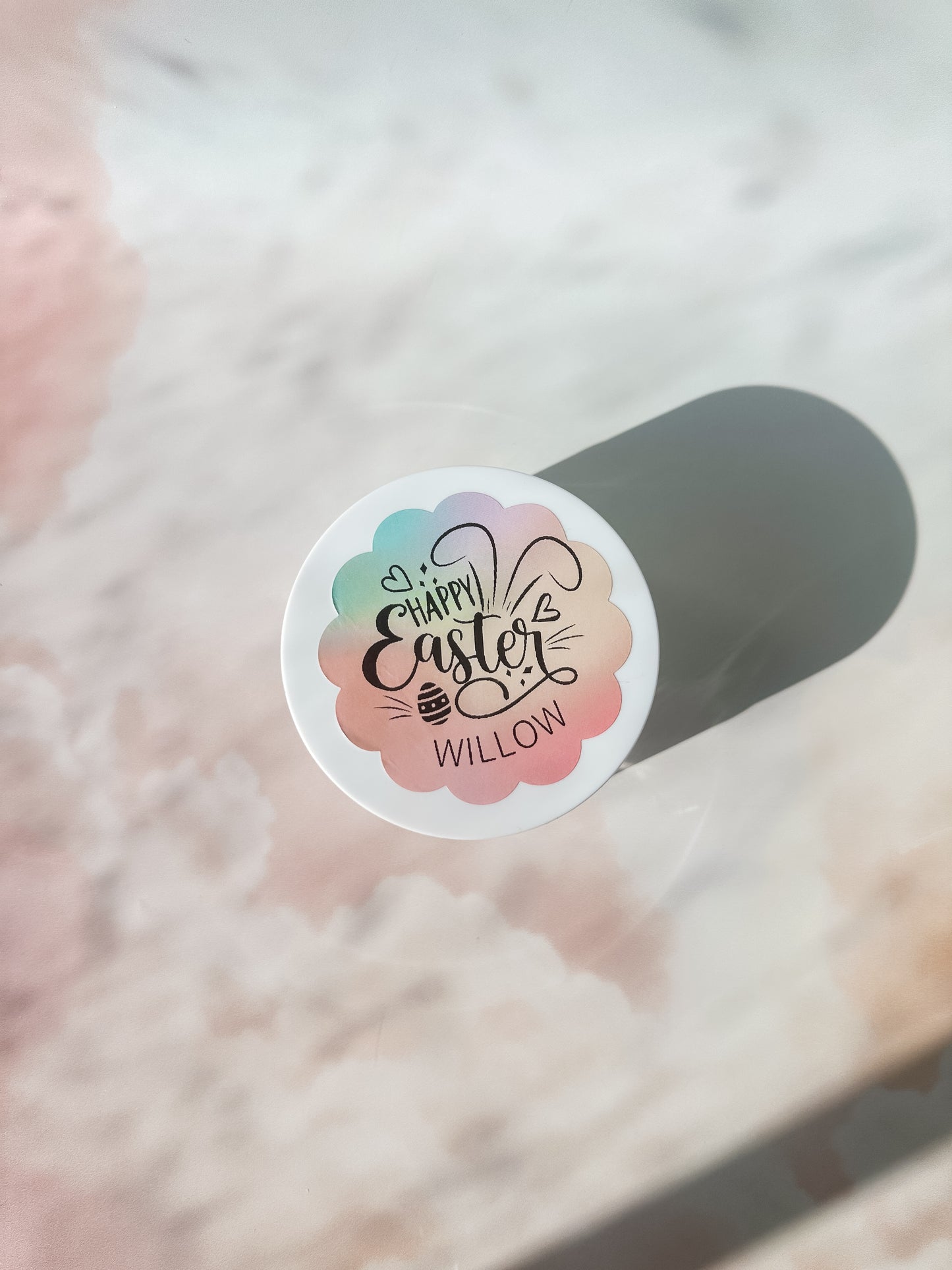 Playdough Tub with Personalised Easter Label